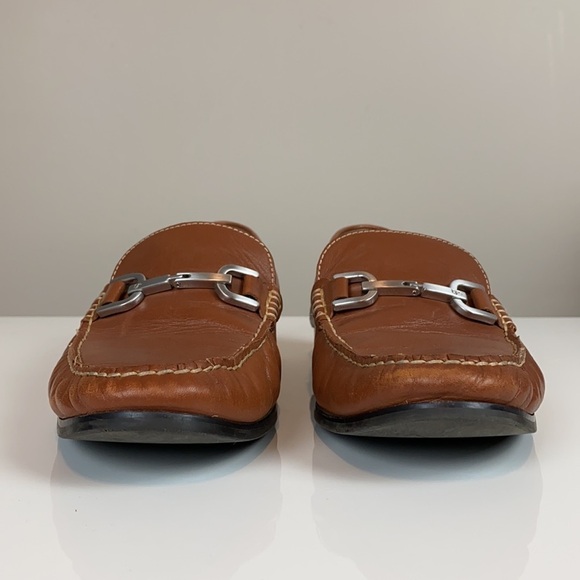Donald J. Pliner Brown Leather Horse Bit Loafers 9 main image 6